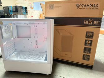 GAMDIAS TALOS M3 WH Gaming PC Case w/ RGB Fans