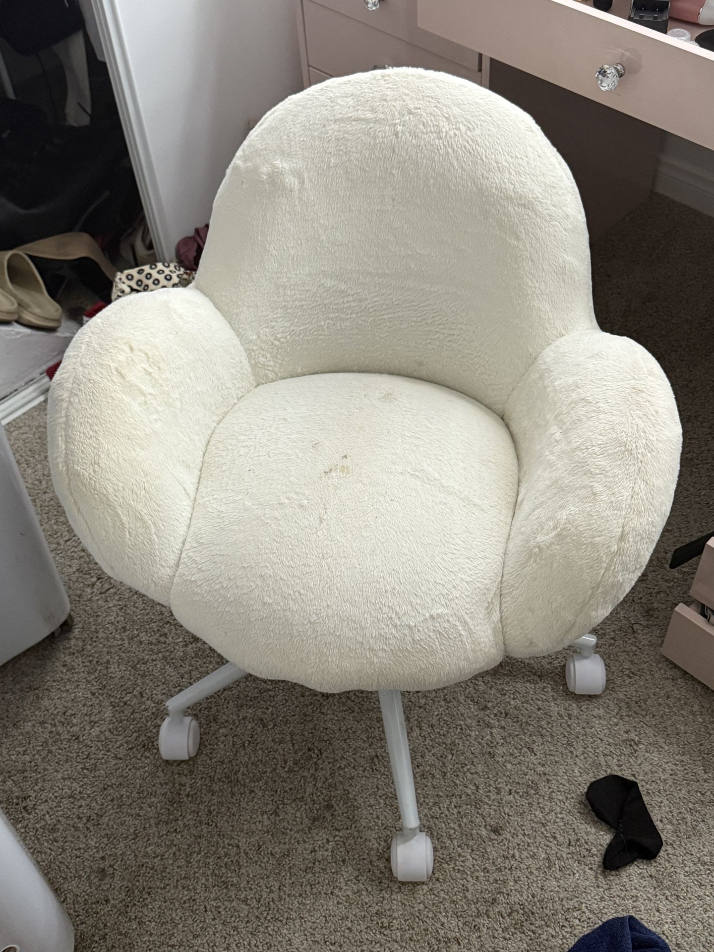 White Fur Chair