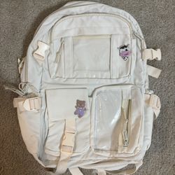cream backpack