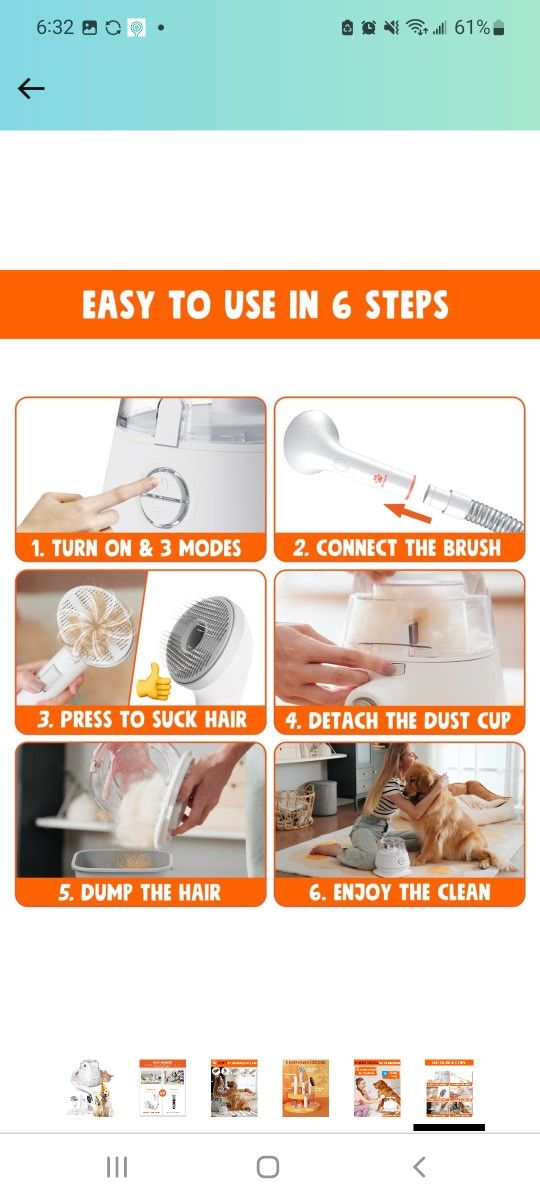 Dog Grooming Kit & Vacuum, Upgraded 5 in 1 Pet Grooming Tool with 3 Mode Powerful Suction, Rechargable Dog Clippers Trimmer, DeShedding Brush Hair Rem