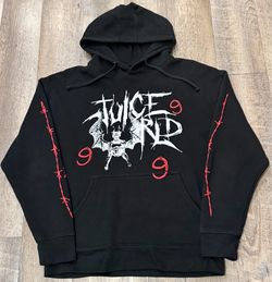 Juice WRLD World 999 Shadows In My Room Barbwire Bat Hoodie Size XL