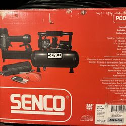 Senco 18 Gauge brad nailer and 1 Gallon compressor combo kit PC0947