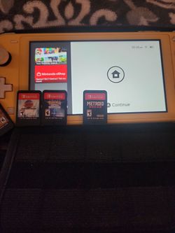Nintendo switch lite with games