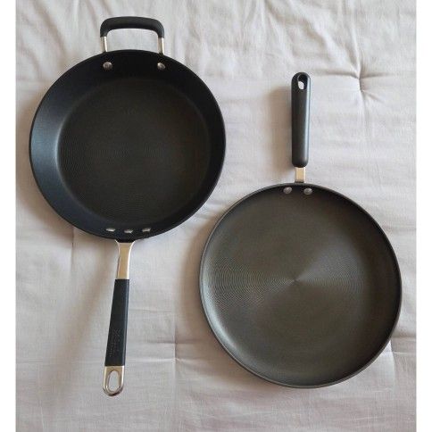 Circulon Hi-Low System Non-Stick Griddle & Skillet Sauté 12" Fry Pan Set