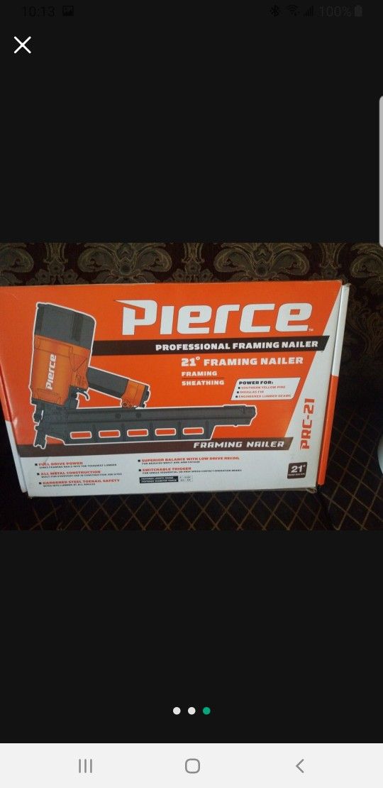 Pierce 21° Profesional Framing Nailer