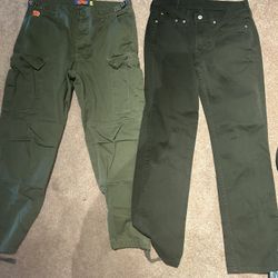 Empyre Army Green Cargo Pants And Levis Dark Green Mens Jeans And Cargo Pants