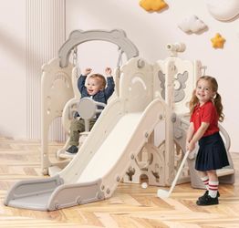 Kids Slide And Swing Set