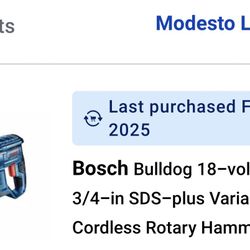 BOSCH BULLDOG ROTARY SDS+RT HAMMER DRILL 18V. NEW 
