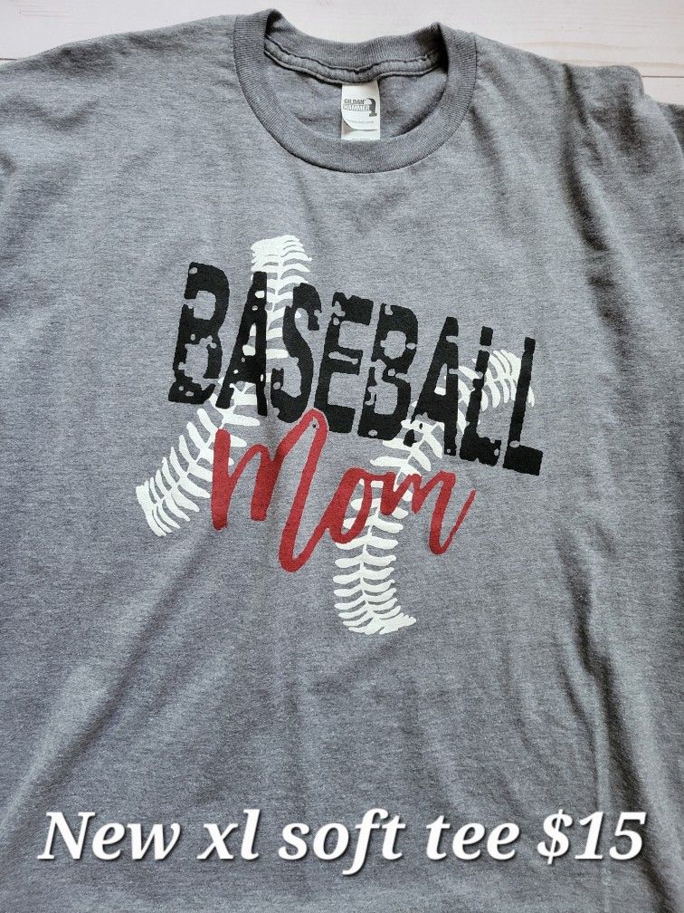 Baseball Mom Tee Xl New