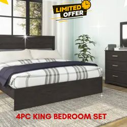 4 PC KING BEDROOM SET