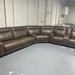 SECTIONAL COUCH SOFA LEATHER 