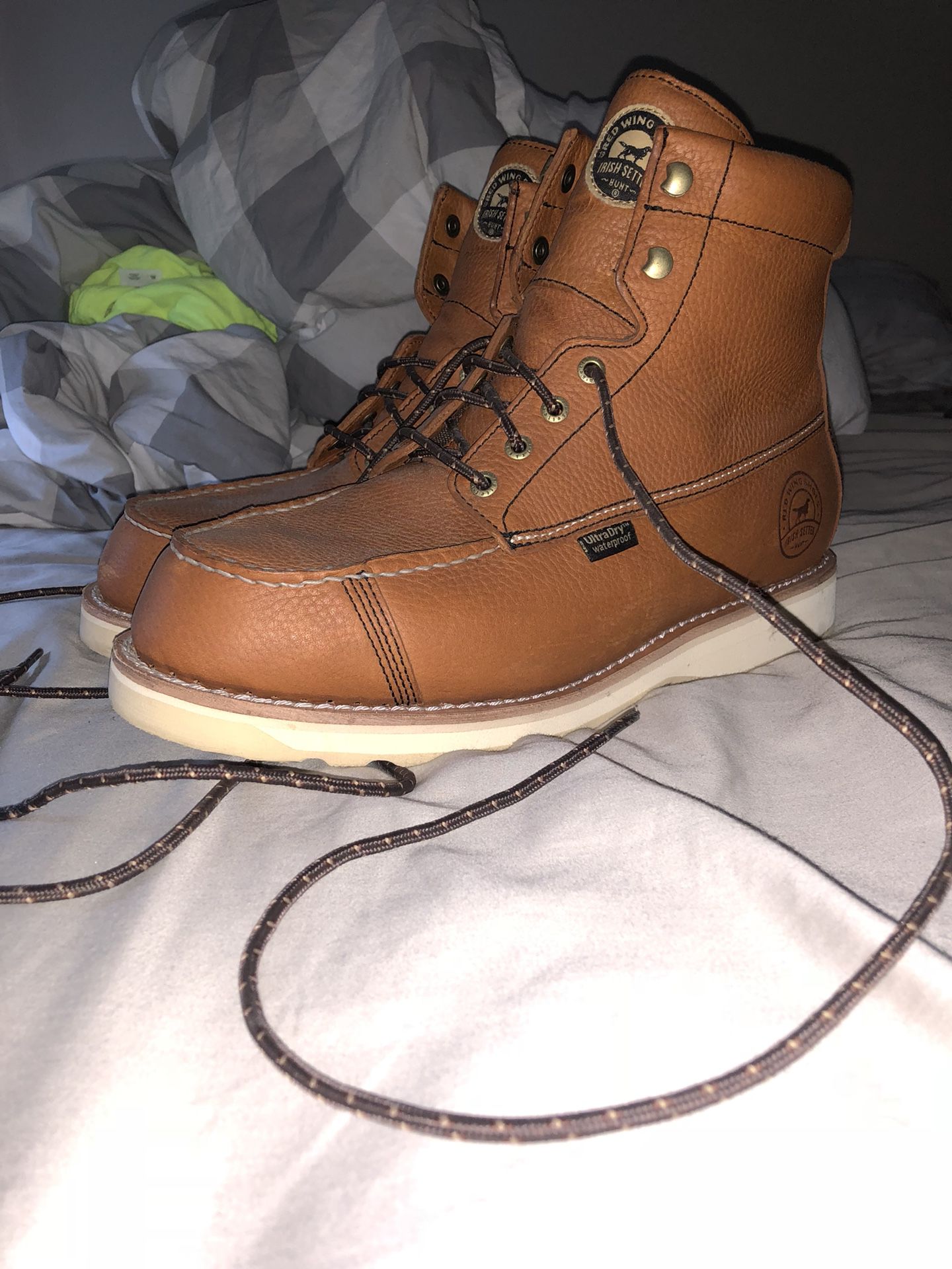 Irish setter red wing leather work boots