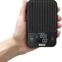 Exagram Coffee Scale with Timer, 0.1 g/0.0035 oz Precise Graduation, Pocket Digital Kitchen Scale, Portable Pour Over Coffee Scale with Silicone Pad (