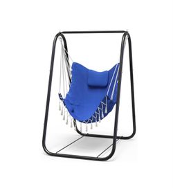 G TALECO GEAR Hammock Chair with Stand, Heavy Duty A-Frame Beam Design, Square Support Base, Rustproof Swing Stand with Chiar for Indoor Outdoor Patio