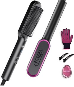 TYMO Hair Straightener Brush, Hot Comb Hair Straighteners for Women
Hair Straightener Comb, Straightening Brush with 5 Heat Settings, 20s Fast Heating