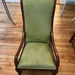 Green Antique Low Covered Chair 