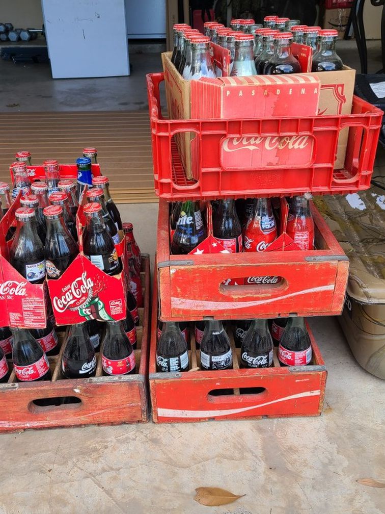 Vintage Coca-cola Boxes And Collectable Bottles