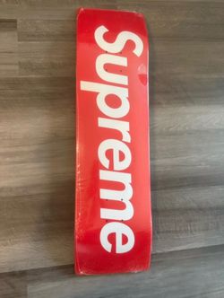 supreme skateboard uncut box logo deck tonal bogo red logo graphic art theme