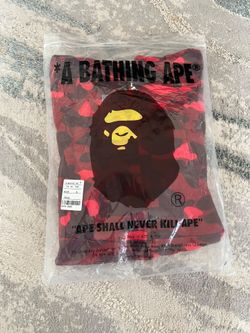 Brand new size L red bape hoodie
