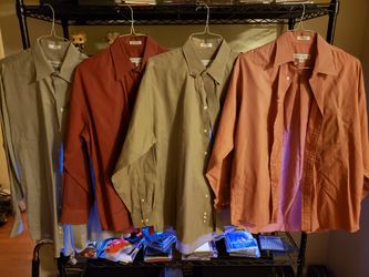 4 Joseph & Feiss Men's Dress Shirt Lot Cotton 16.5 34/35 + 16.5 36/37 Clean Mint