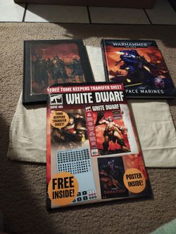 Warhammer OOP BOOK LOT rare , space marines + white dwarf low price good condition