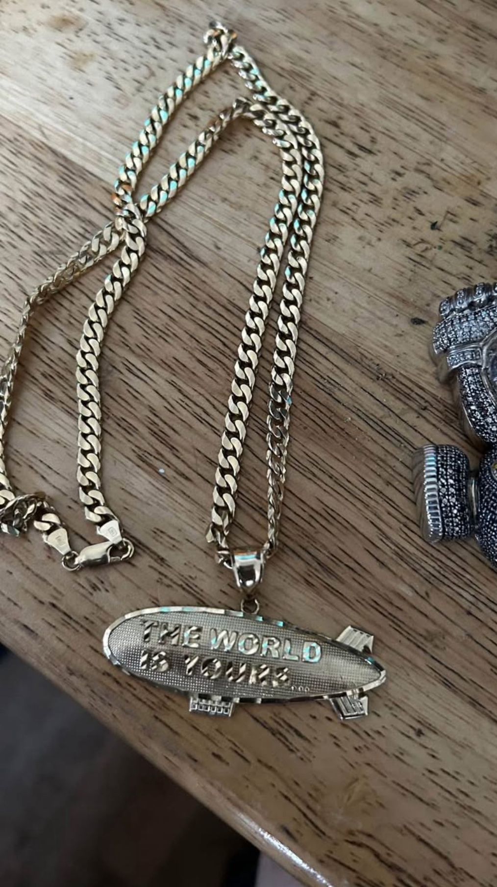 10 K Solid Chain just a chain pendant was sold 14 K solid ring