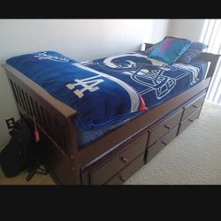Twins Captain's Bed with Storage. Matresses Included
