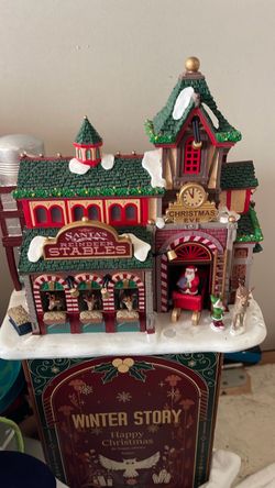 Lemax Santa's Reindeer Stables Christmas Village Building