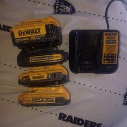 DeWalt XR Batteries And Charger