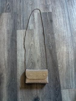 Silver Rhinestone Clutch Crossbody Bag