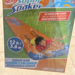FREE NERF Super Soaker Blast Water Slide – 12 Ft Kids Water Slide for Outdoor Summer Fun