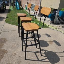 Bar Stools Custom Made From Siberia Oak