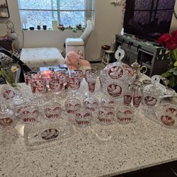 The Vintage Hofbauer BYRDES Red Bird Lead Crystal Collection