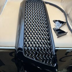 For Toyota Tacoma 2005-2011 Front Hood Honeycomb Mesh Grille Gloss Black 
