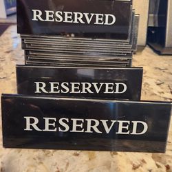 Reserved Table Signs