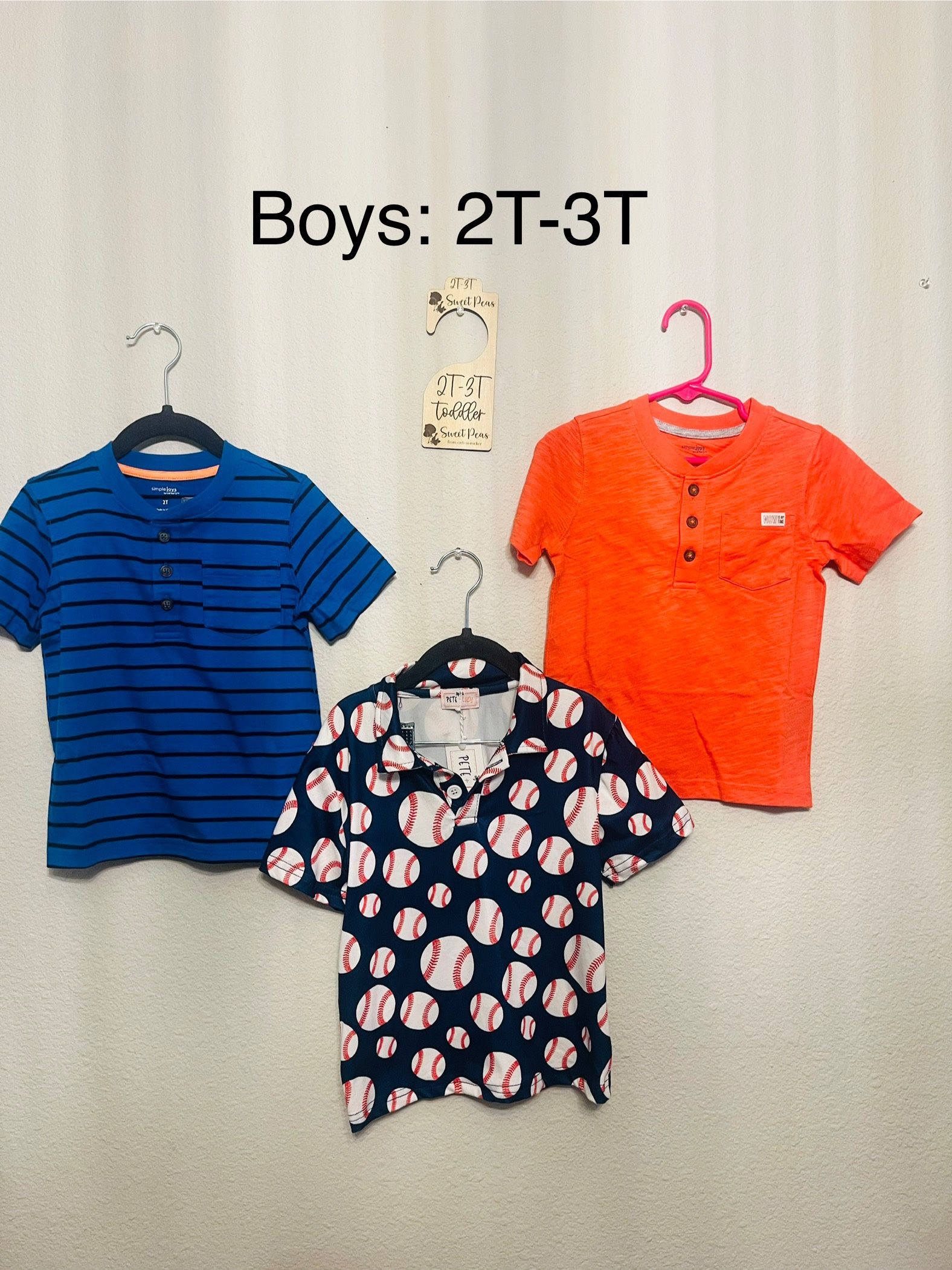 Set Of 3 Boys Tops