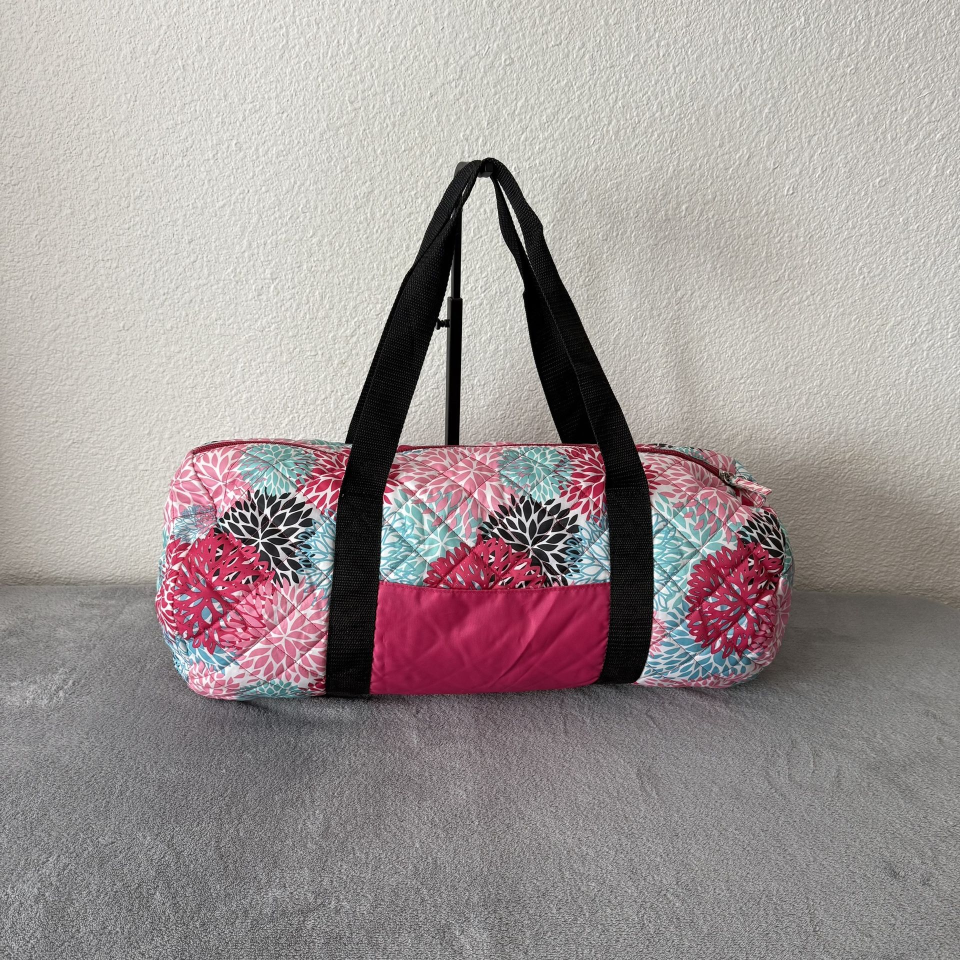 Floral-patterned duffel bag