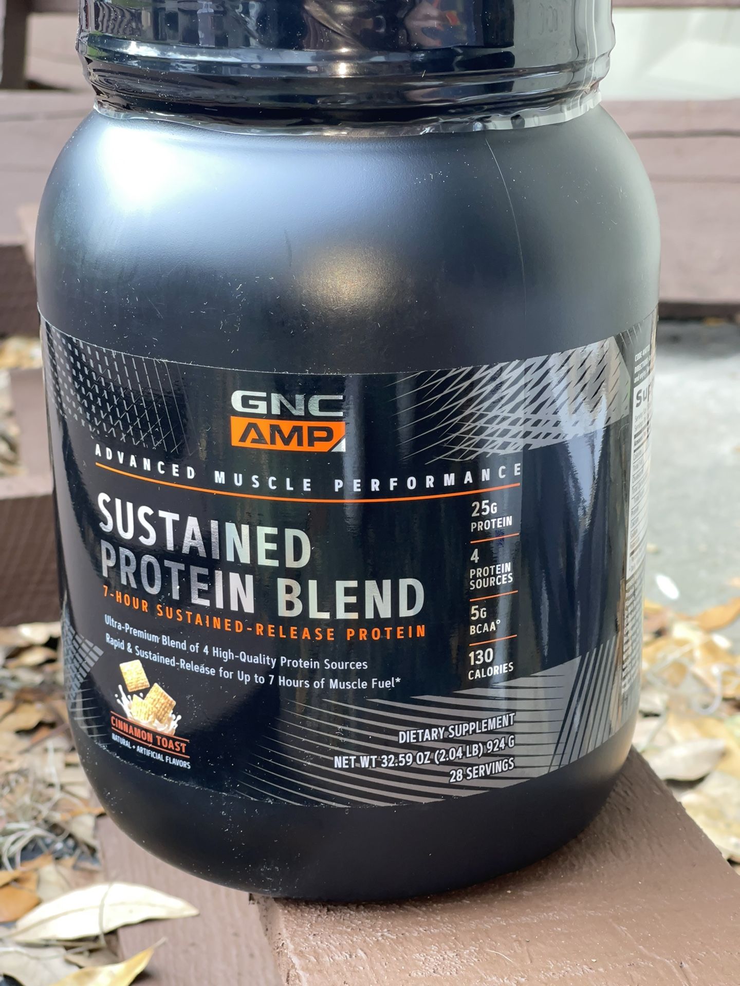 GNC sustained protein blend cinnamon toast crunch