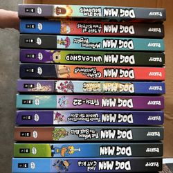 Collection Of 12 DOG MAN Kids Books