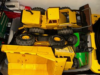 Collectable Tonka toy trucks, and tractors