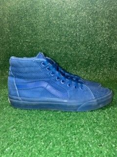 Vans Sk8 Hi Skate Shoes Mens Size 9 True Blue Mono Canvas Sneakers Lace Up