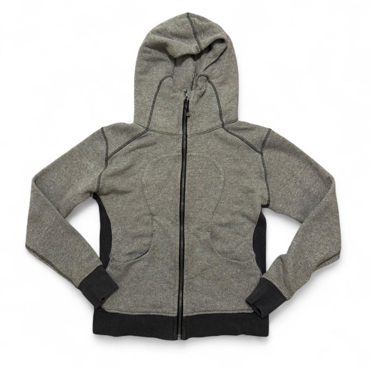 Lululemon heather gray knit scuba zip up jacket