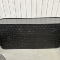 Black Four-Door Credenza