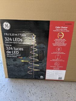 7 Ft LED Dual Color Spiral Tape Light Tree