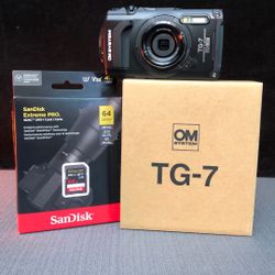 OM SYSTEM Tough TG-7 Digital Camera (Black)
