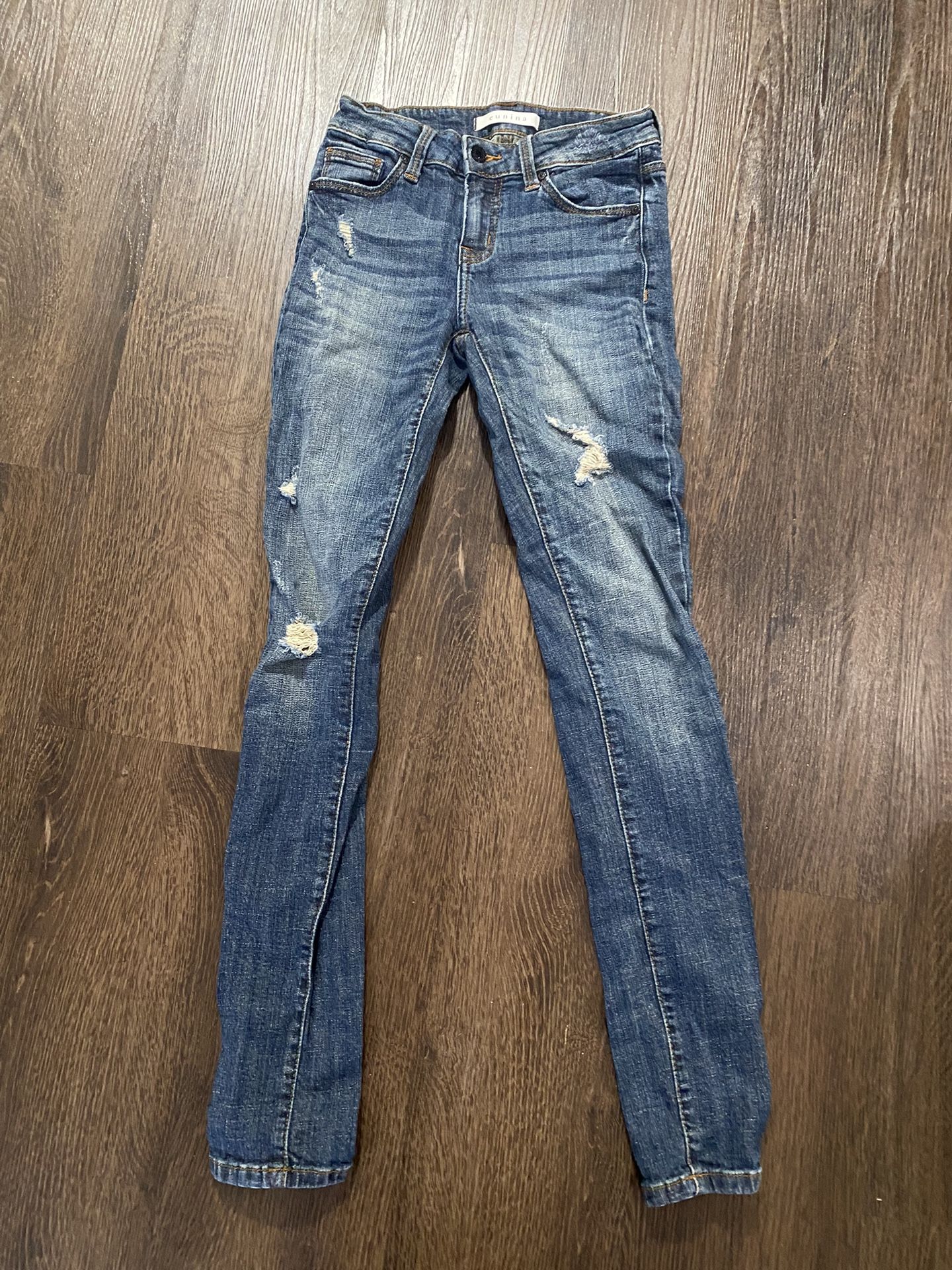 Junior Girls Skinny Mid Rise Jeans By Eunina Size 0 #6