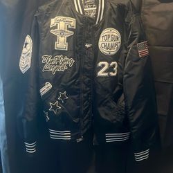 Top Gun Flight Jacket With Air Jordans/inmate Costume