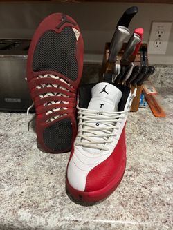 Air Jordan 12 Retro White Red Sneakers