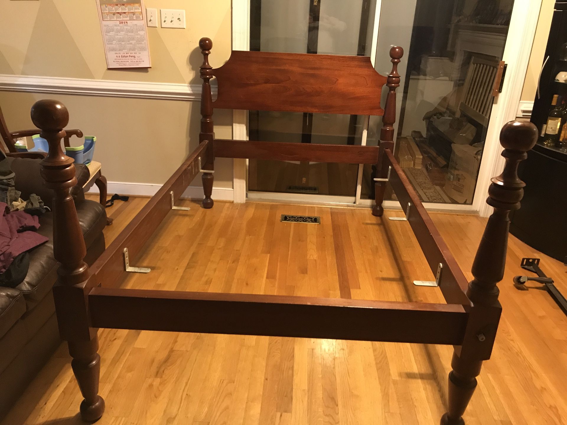 3/4 size solid wood bed frame for sale (read the description carefully)