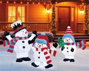 Lighted Pop-Up Snowman Family/Costco 2025